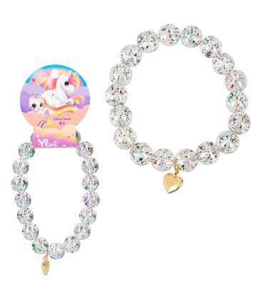 PULSERA CON BOLAS PURPURINA YLVI