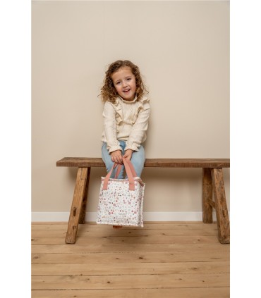 BOLSA ALMUERZO FLORES Y MARIPOSAS