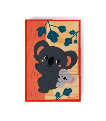 6 CUBOS DE MADERA ANIMALES