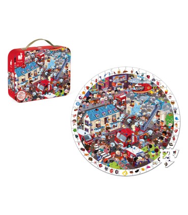 PUZLE DE OBSERVACION REDONDO BOMBEROS