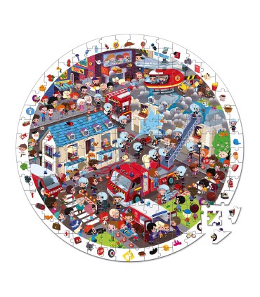 PUZLE DE OBSERVACION REDONDO BOMBEROS