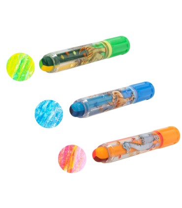 MINI DINO SET DE CERAS TRICOLOR DINO WORLD