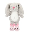 PELUCHE CONEJITO NELLY GRIS PATUCOS