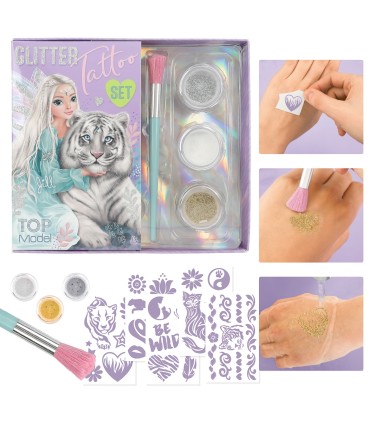 TATUAJE DE PURPURINA FANTASY TIGER