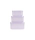 3 CAJAS ALMUERZO GLITTER LILAC
