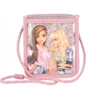 MONEDERO COLGANTE GLITTER QUEEN TOP MODEL