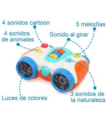 PRISMATICOS  LUZ Y SONIDO KIOKIDS