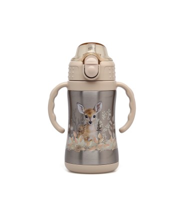 TAZA TERMO APRENDIZAJE BEIGE KIOKIDS