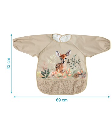 BABERO CON MANGAS BEIGE KIOKIDS