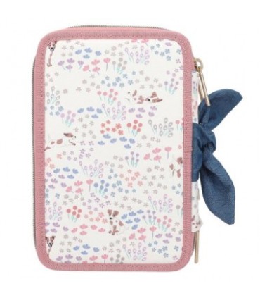 ESTUCHE TRIPLE VELO FLEUR TOP MODEL