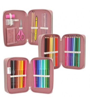 ESTUCHE TRIPLE VELO FLEUR TOP MODEL