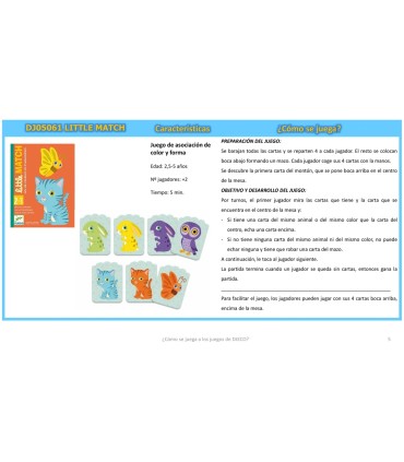 CARTAS LITTLE MATCH DJECO