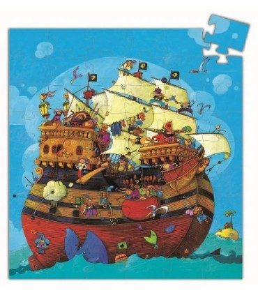 PUZZLE SILUETA BARCO PIRATA DJECO