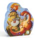 PUZZLE SILUETA VAILLANT Y EL DRAGON DJECO