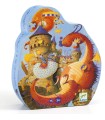 PUZZLE SILUETA VAILLANT Y EL DRAGON DJECO