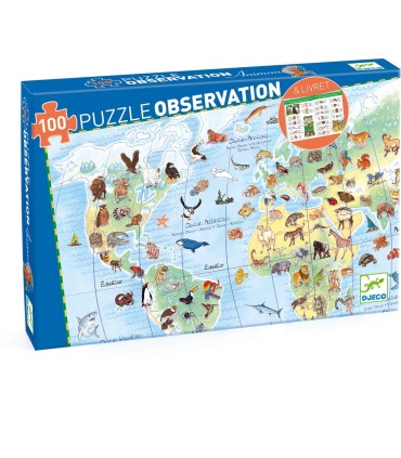 PUZZLE OBSERVACION ANIMALES DJECO