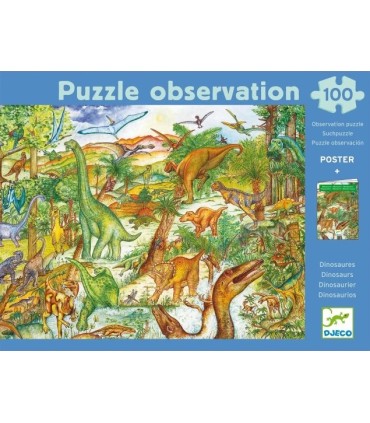 PUZZLE OBSERVACION DINOSAURIOS DJECO