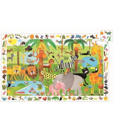 PUZZLE OBSERVACION LA JUNGLA DJECO