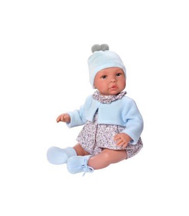 LEO RANITA FLORES CHAQUETA AZUL ASÍ