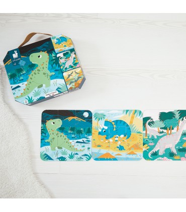 PUZZLE EVOLU. LOS DINOSAURIOS JANOD