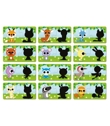 PUZZLE LOS ANIMALES Y SU SOMBRA JANOD