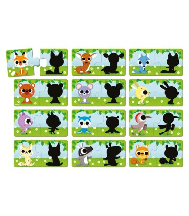 PUZZLE LOS ANIMALES Y SU SOMBRA JANOD