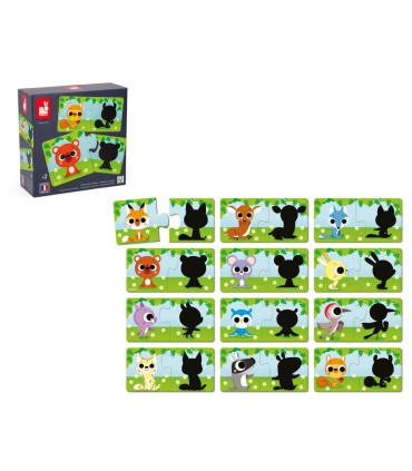 PUZZLE LOS ANIMALES Y SU SOMBRA JANOD