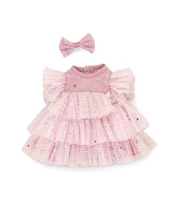 CONJUNTO DE ROPA LUCKY VESTIDO TUL ROSA