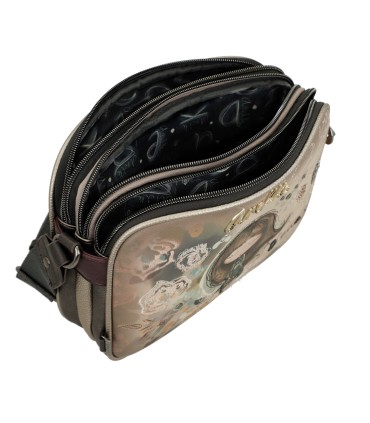 BOLSO BANDOLERA 3 COMPARTIMENTOS REAL ANEKKE