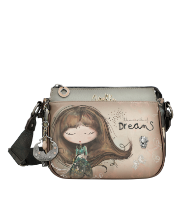 BOLSO BANDOLERA 3 COMPARTIMENTOS REAL ANEKKE