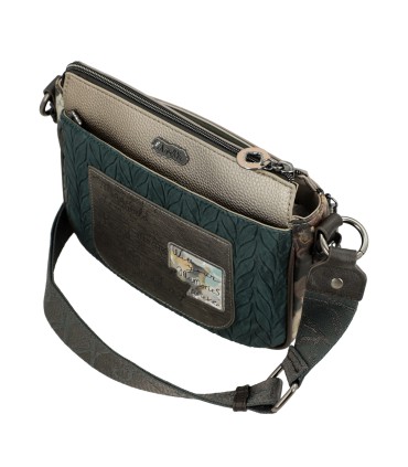 BOLSO BANDOLERA 3 COMPARTIMENTOS REAL ANEKKE