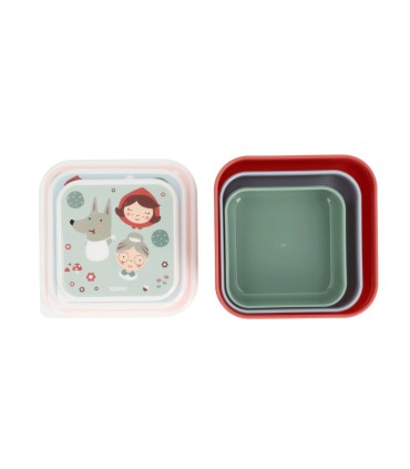 3 CAJAS ALMUERZO LITTLE RED TUTETE