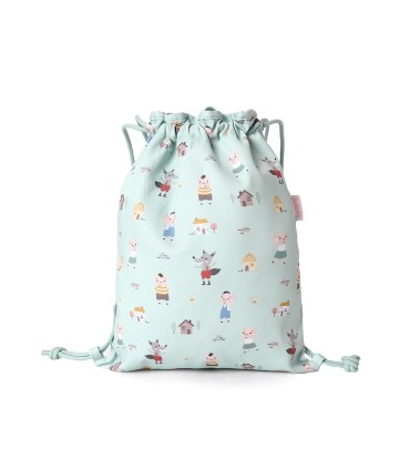 MOCHILA SACO TELA LOS TRES CERDITOS TUTETE