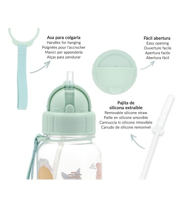 BOTELLA PLASTICO TRITAN LOS TRES CERDITOS TUTETE