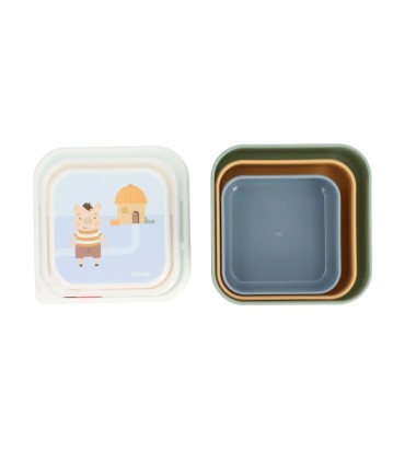 3 CAJAS ALMUERZO LOS TRES CERDITOS TUTETE