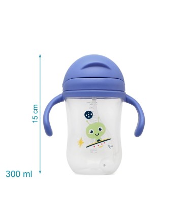 TAZA-BOTELLA APRENDIZAJE AZUL KIOKIDS