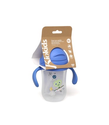 TAZA-BOTELLA APRENDIZAJE AZUL KIOKIDS