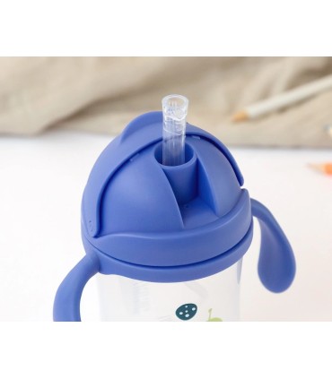 TAZA-BOTELLA APRENDIZAJE AZUL KIOKIDS