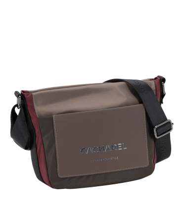 BOLSO CACHAREL TAUPE/BURDEOS