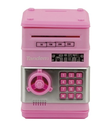 HUCHA ELECTRÓNICA-CAJA FUERTE ROSA