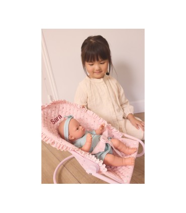 MUÑECA HELENA VESTIDO SAGE DOTS MONNËKA