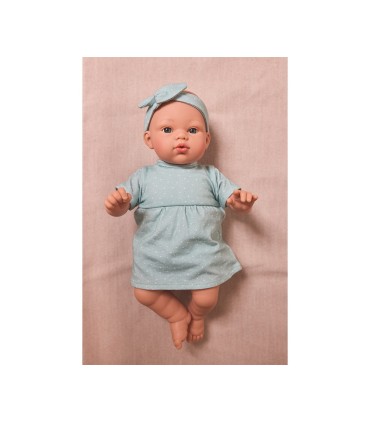 MUÑECA HELENA VESTIDO SAGE DOTS MONNËKA