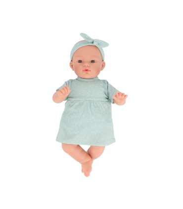 MUÑECA HELENA VESTIDO SAGE DOTS MONNËKA