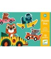 PUZZLE DUO COCHES DE CARRERAS DJECO