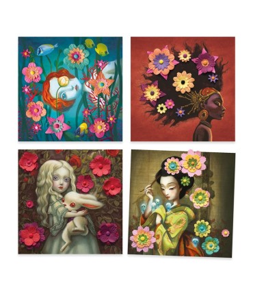 PAPEL CREATIVO ROCK'N ROSAS DJECO