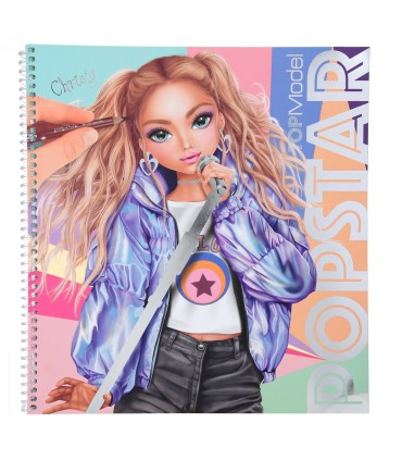 TOP MODEL CUADERNO COLOREAR POPSTAR