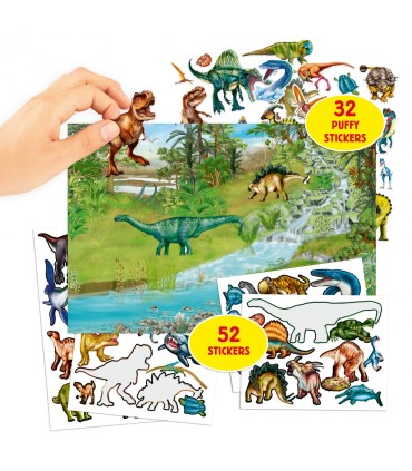 DINO WORLD PEGATINAS RELIEVE