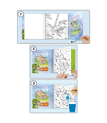 DINO WORLD LIBRO DE ACUARELAS