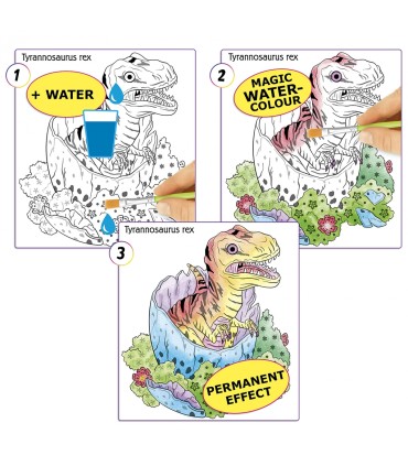 DINO WORLD LIBRO DE ACUARELAS