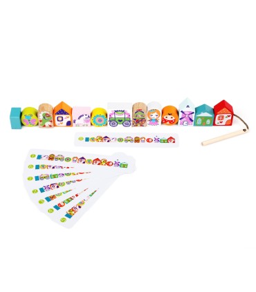 JUEGO DE ENSARTAR DE MADERA-CUENTO DE HADAS